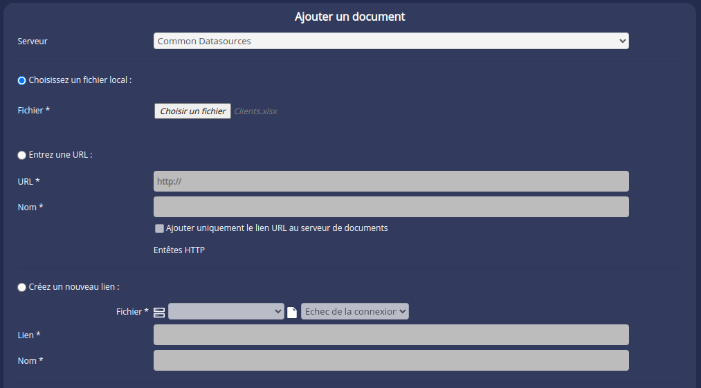 Ajout document