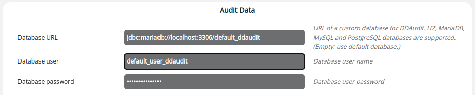 Audit database