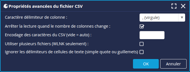 Propriétés avancées