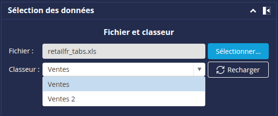 Sélection feuille de calcul