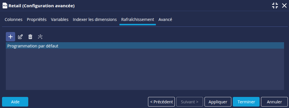 Rafraîchissement modèle