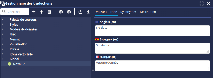 Pas de valeurs