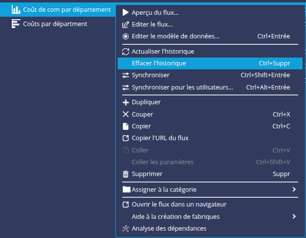 Effacer l'historique