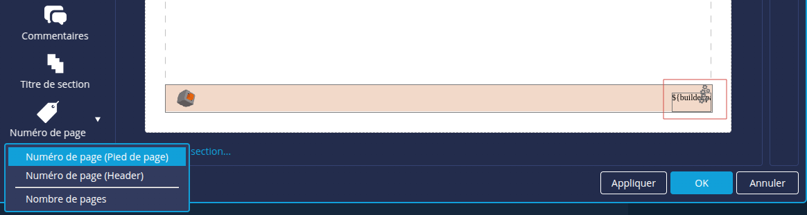 Numéro de page