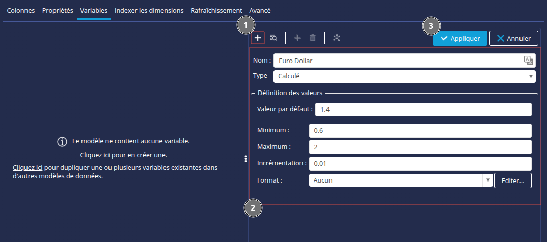 Ajout variable
