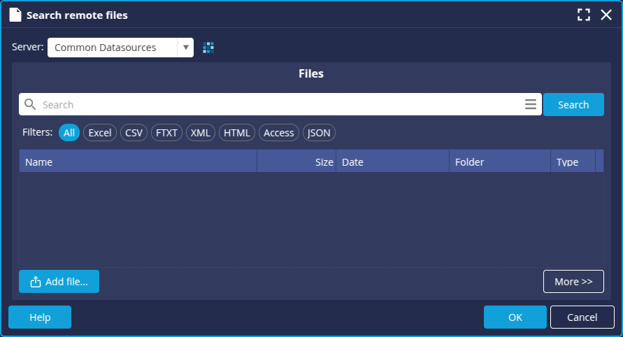 Search remote files