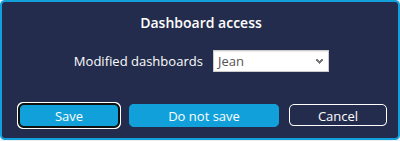 Save dashboard