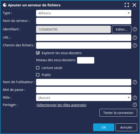Nouveau serveur Alfresco