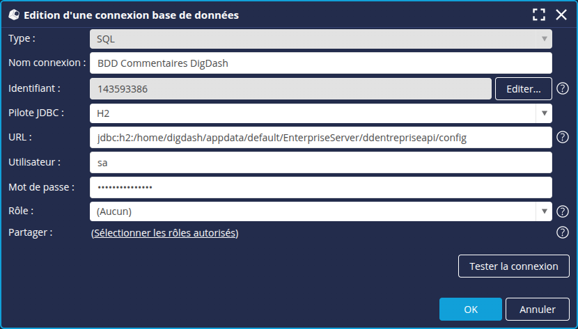 Connexion base données
