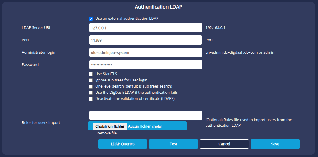 Authentication LDAP