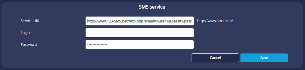 SMS service