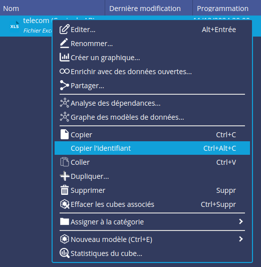 Copier identifiant