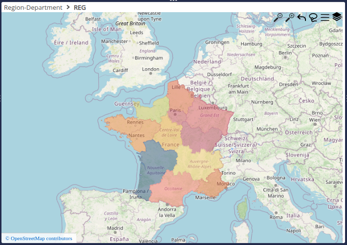 Colored regions