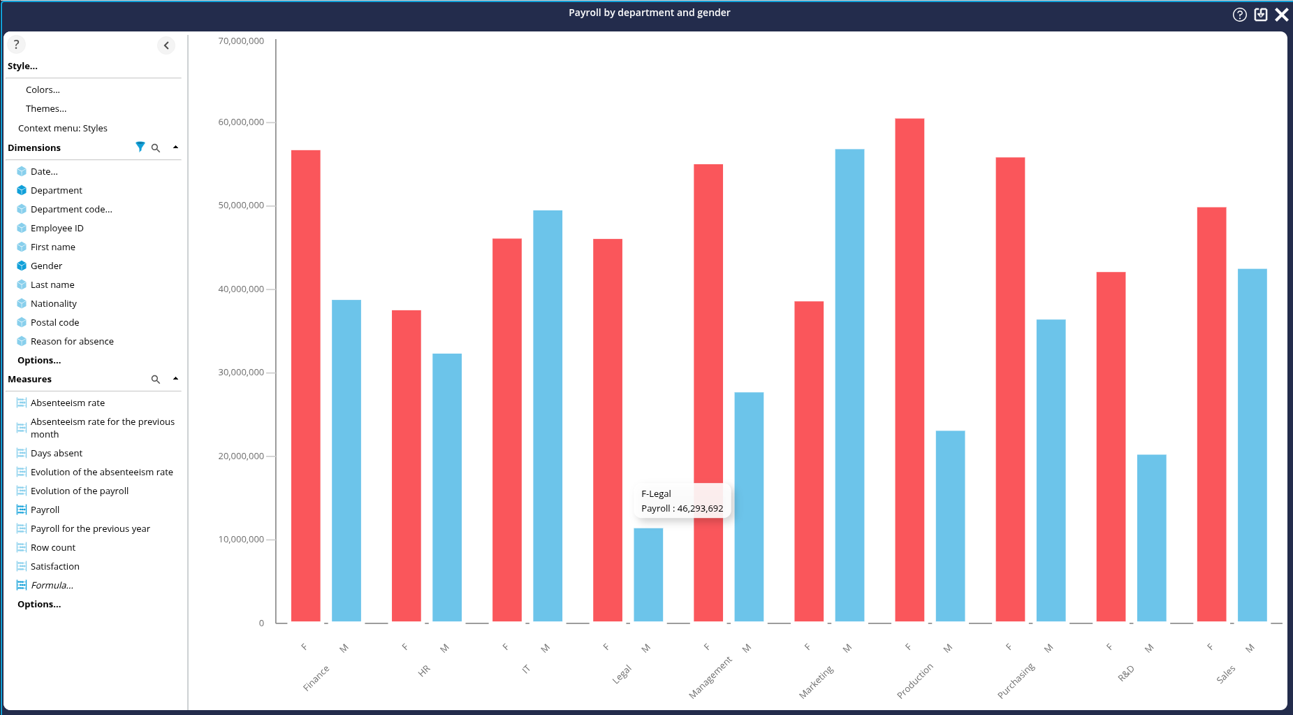 Color palette changed